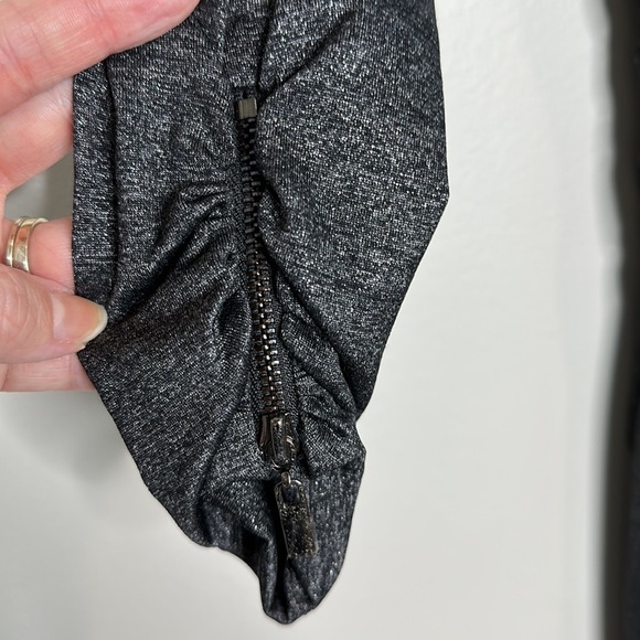 CACHE Metallic Shimmer Body Con Midi Dress | Size: Small | Dark Gray & Silver - Picture 6 of 12